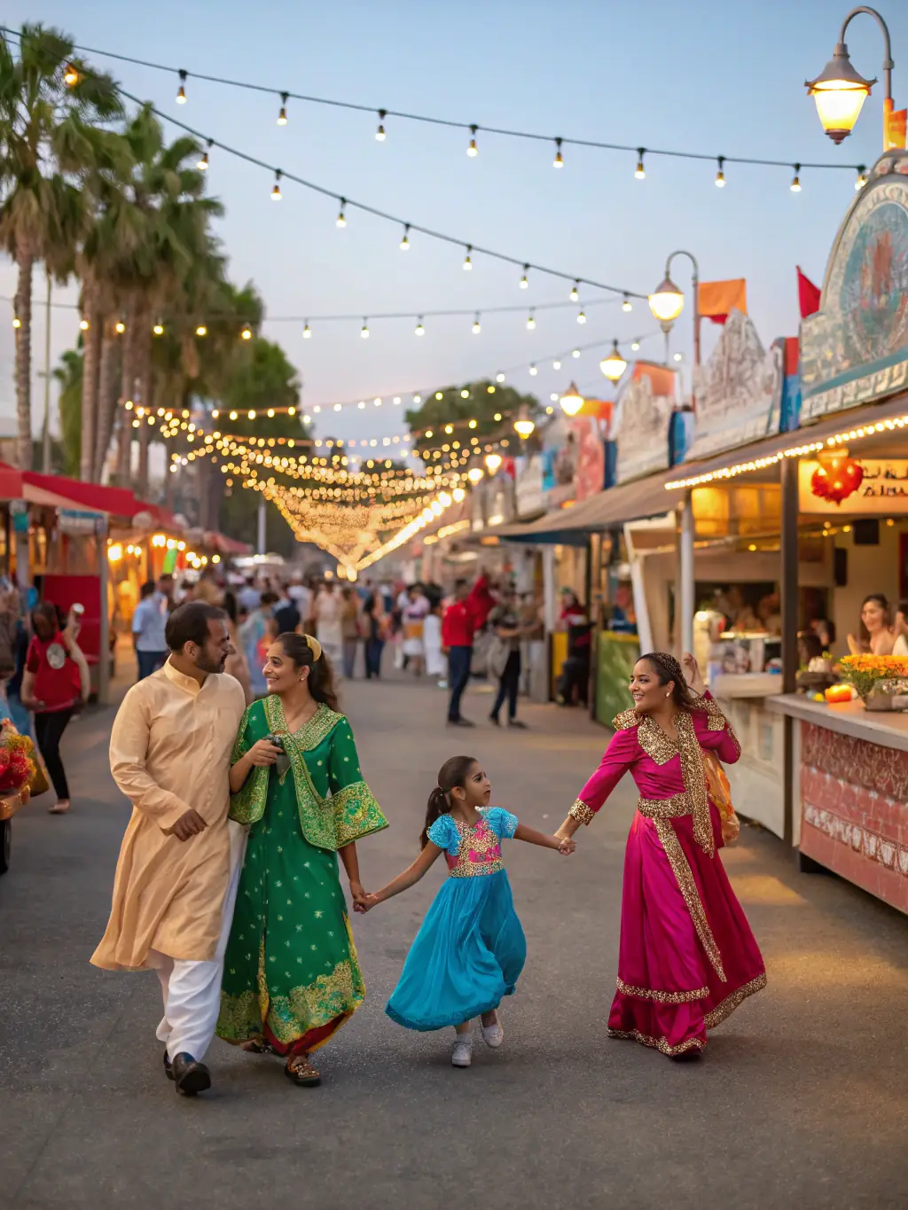 A photograph of a vibrant cultural festival organized by POL'ART, featuring traditional music, dance, and food from various cultures, highlighting the organization's commitment to multiculturalism.