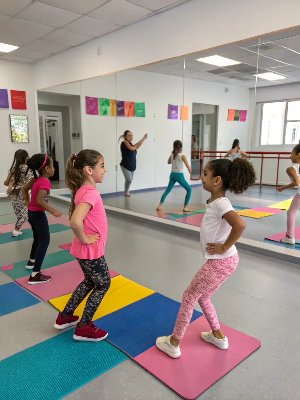 A photograph of a dance workshop led by a professional instructor, with participants of all ages and backgrounds learning new moves and expressing themselves through movement.